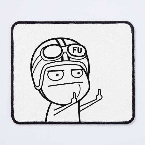 Item preview, FU middle finger meme with moped helmet (outline) designed and sold by VEB Ostladen.