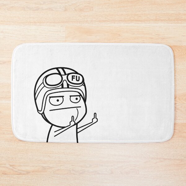 Item preview, FU middle finger meme with moped helmet (outline) designed and sold by VEB Ostladen.