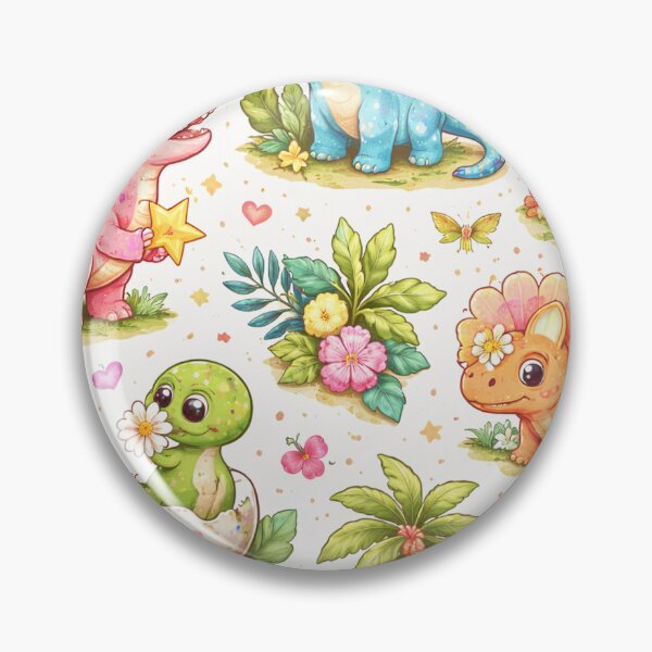 Item preview, Cute Dinosaur Pattern – Pastel Tropical Dino Illustration designed and sold by DrizzyV.