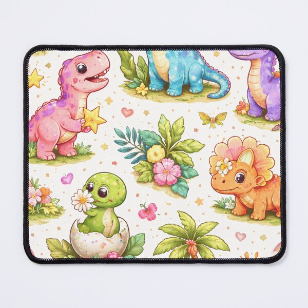 Item preview, Cute Dinosaur Pattern – Pastel Tropical Dino Illustration designed and sold by DrizzyV.