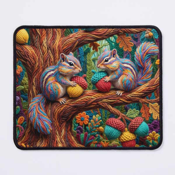 Item preview, Yarn Chipmunks Gather Yarn Acorns designed and sold by Tridentulus.