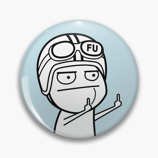 Item preview, FU middle finger meme with moped helmet (black and white) designed and sold by VEB Ostladen.