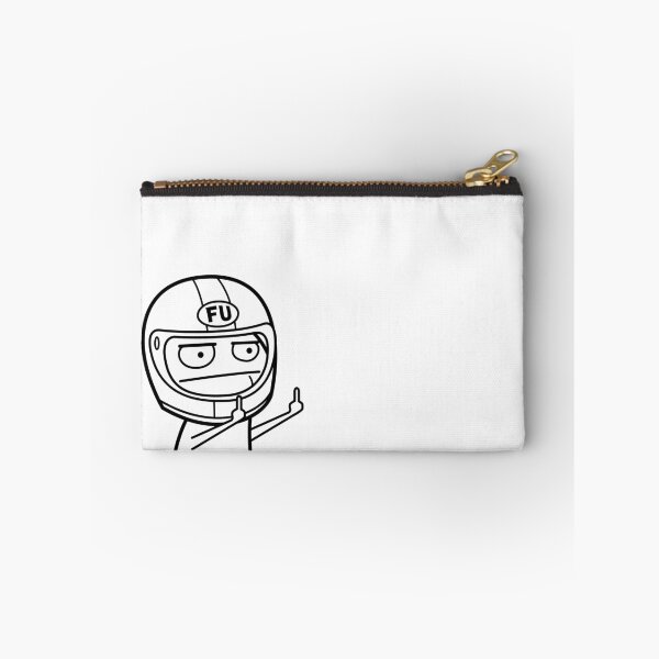 Item preview, FU middle finger meme with motorcycle helmet (outline) designed and sold by VEB Ostladen.