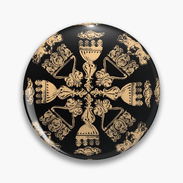 Item preview, Antique Furniture Decorations Radial Gold on Black designed and sold by Digitalmyth's Designs.