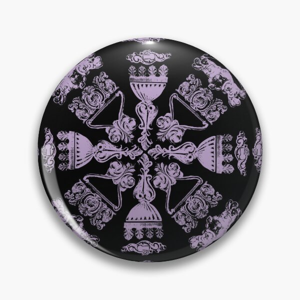 Item preview, Antique Furniture Decorations Radial Mauve on Black designed and sold by Digitalmyth's Designs.