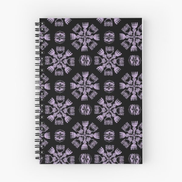 Item preview, Antique Furniture Decorations Radial Mauve on Black designed and sold by Digitalmyth's Designs.