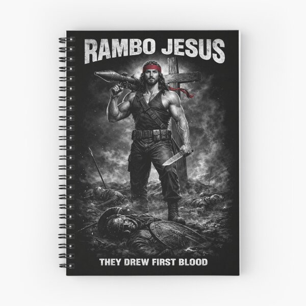 Item preview, Rambo Jesus – They Drew First Blood Version 2 designed and sold by Endthedisease.