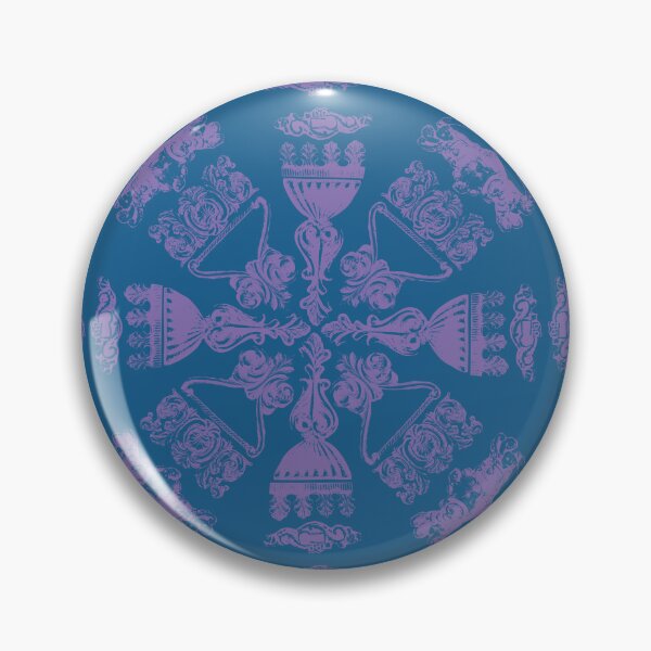 Item preview, Antique Furniture Decorations Radial Purple on Blue designed and sold by Digitalmyth's Designs.