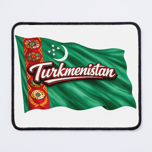Item preview, Turkmenistan Waving Flag Design – Turkmen Pride Patriotic Graphic designed and sold by GarnerSupplyCo.