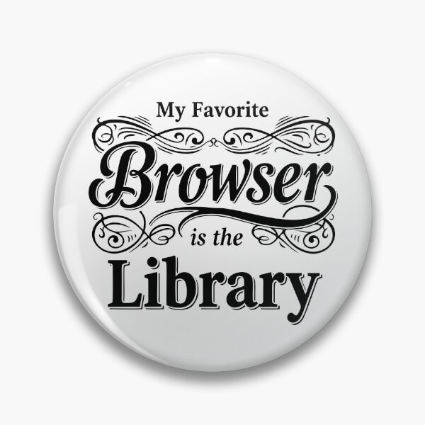 Item preview, My Favorite Browser Is the Library – Funny Retro Book Lover Geek designed and sold by NoGoodDeeds.
