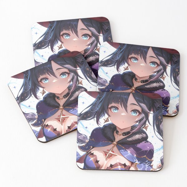Item preview, Mona Genshin Impact Dreamy Closeup Astrologer Starry Blue Glow designed and sold by mildaclairmo.