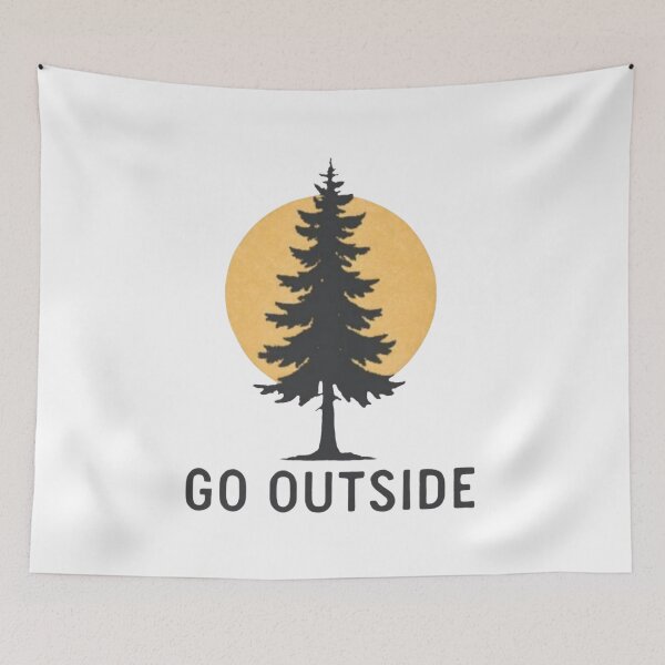 Item preview, Go Outside Retro Silhouette designed and sold by mossandmyth1984.