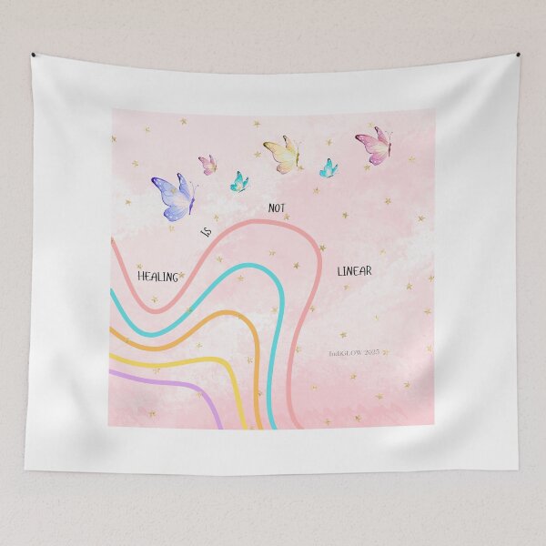 Item preview, Healing Is Not Linear — Butterfly Transformation Art designed and sold by IndiGLOW4Me.