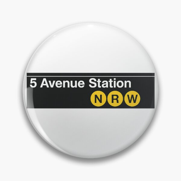 Item preview, 5 Avenue Station – N R W Train Sign – NYC Subway Style Art designed and sold by DiamondSkyShirt.