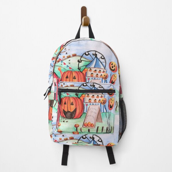 Item preview, Spooky Halloween Carnival with Jack-O'-Lanterns designed and sold by ArtbyPriscilla.
