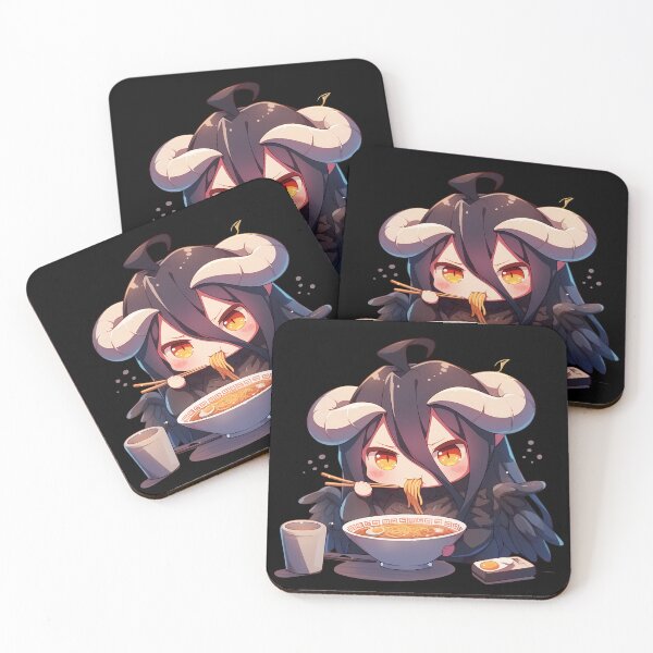 Item preview, Albedo Kawaii Chibi Ramen With Horns designed and sold by mildaclairmo.