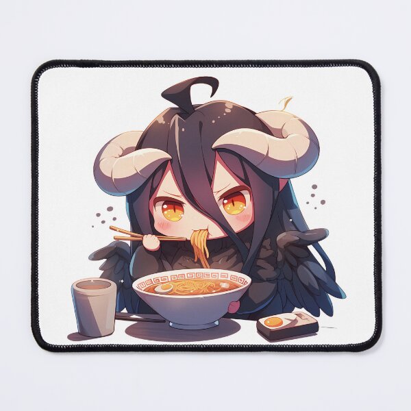 Item preview, Albedo Kawaii Chibi Ramen With Horns designed and sold by mildaclairmo.