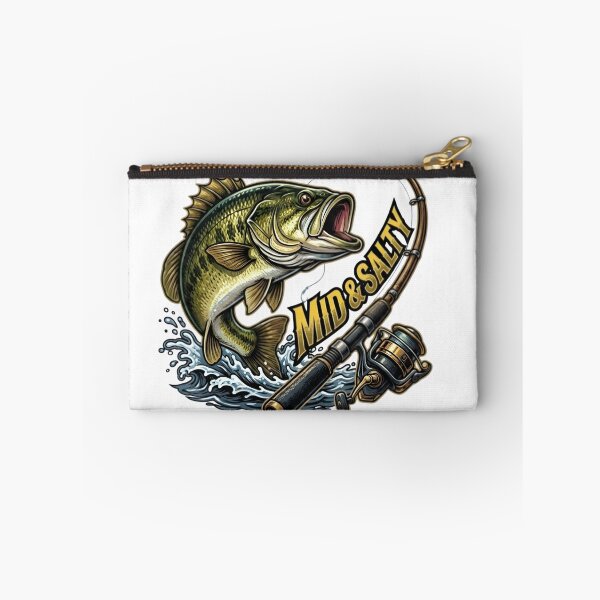 Item preview, Mid & Salty Angry Bass Fishing Color Illustration designed and sold by VGAfanatic.