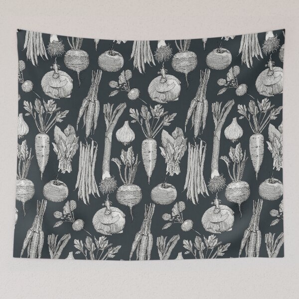 Item preview, farmer's market vegetables black gunmetal designed and sold by scrummy.