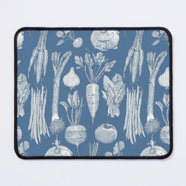 Item preview, farmer's market vegetables cobalt denim designed and sold by scrummy.
