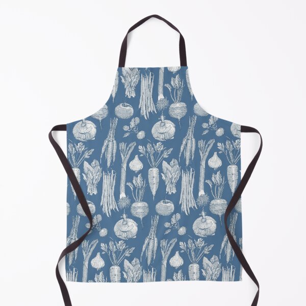 Item preview, farmer's market vegetables cobalt denim designed and sold by scrummy.