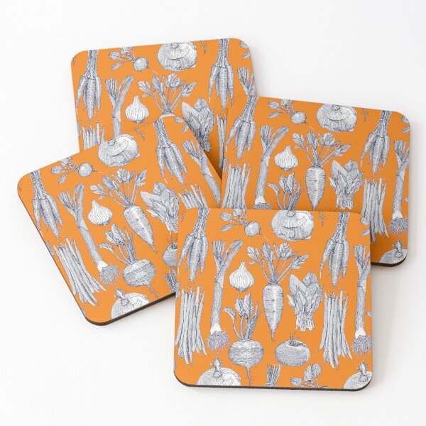 Item preview, farmer's market vegetables navy blue satsuma designed and sold by scrummy.