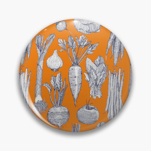 Item preview, farmer's market vegetables navy blue satsuma designed and sold by scrummy.
