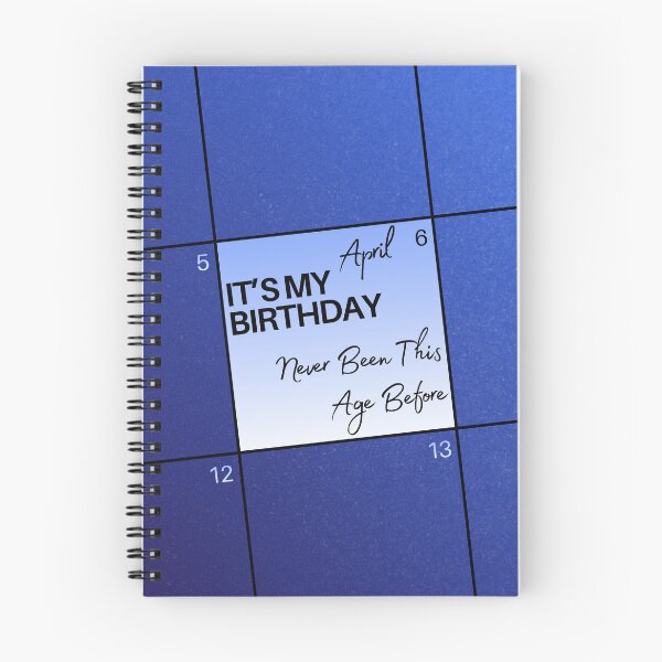 Item preview, April 6h birthdays (in blue gradient) designed and sold by serenebookworm.