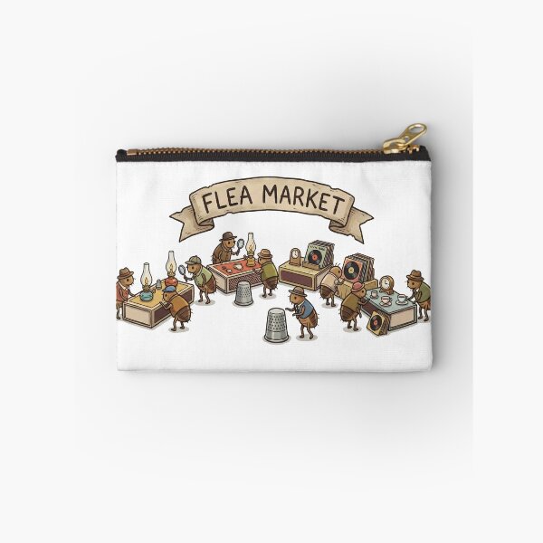 Item preview, Vintage Flea Market Pun - Cute Insects Thrifting Illustration designed and sold by Tamer ⭐⭐⭐⭐⭐.