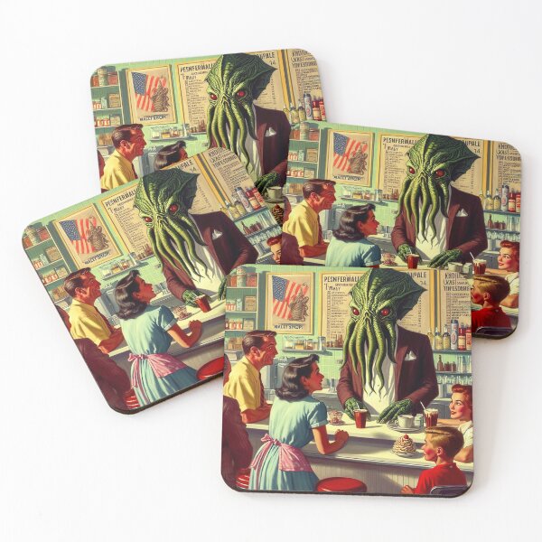 Item preview, Cthulhu: Soda Jerk – Retro Diner Horror Illustration designed and sold by DiamondSkyShirt.