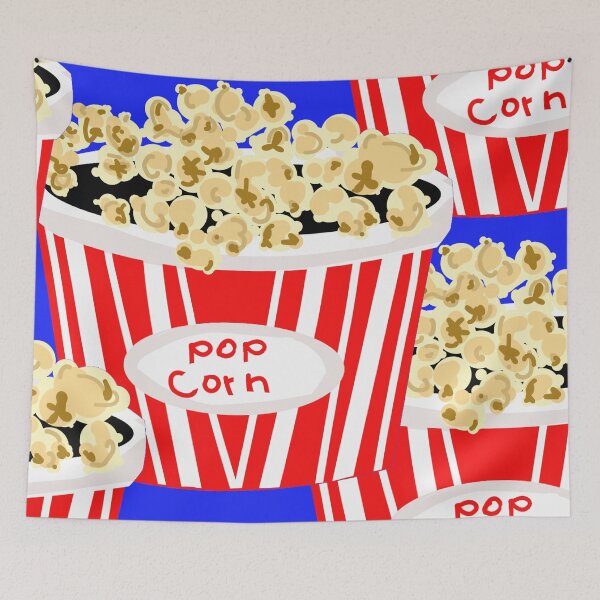 Item preview, Retro Popcorn red stripes designed and sold by ArtbyPriscilla.