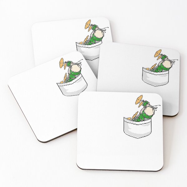 Item preview, Pixel Pocket Drums (Green Sparkle) designed and sold by gkillerb.