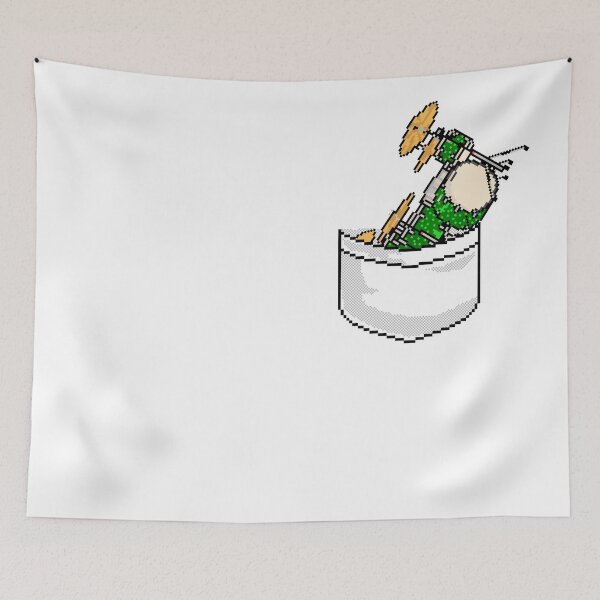 Item preview, Pixel Pocket Drums (Green Sparkle) designed and sold by gkillerb.