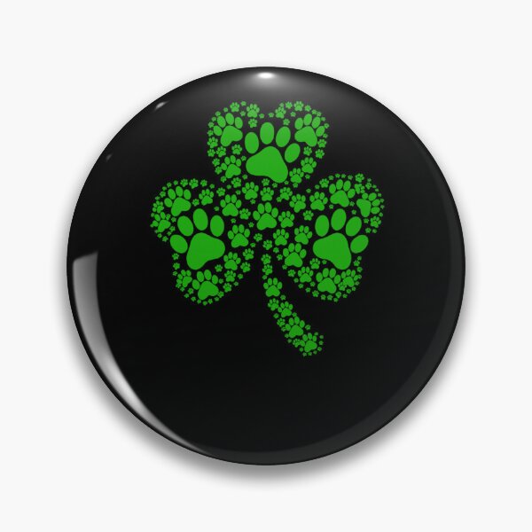 Item preview, Dog Paw Print Shamrock St Patricks Day designed and sold by krystalRomanart.