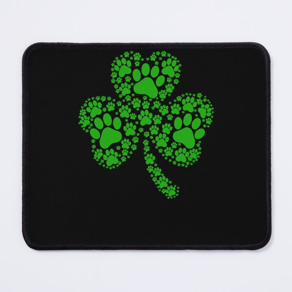 Item preview, Dog Paw Print Shamrock St Patricks Day designed and sold by krystalRomanart.