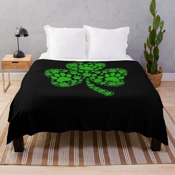 Item preview, Dog Paw Print Shamrock St Patricks Day designed and sold by krystalRomanart.