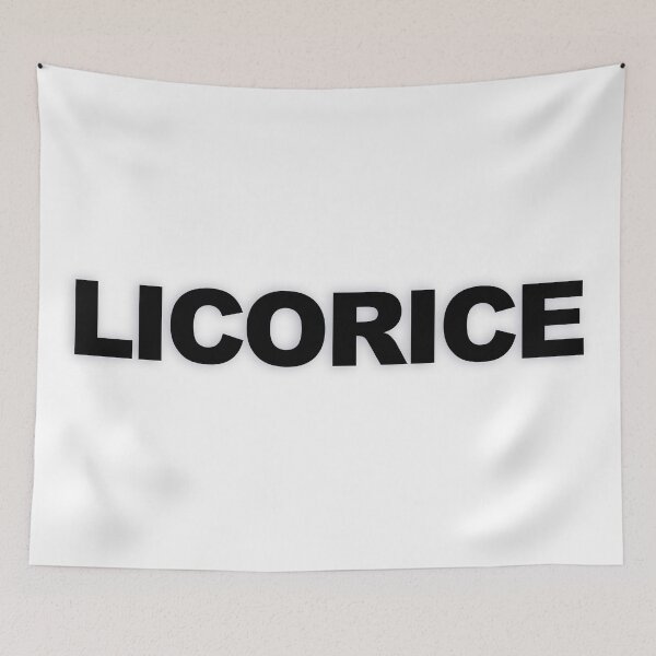 Item preview, LICORICE — Black Minimal Bold Type Statement designed and sold by WORDPAUSE.