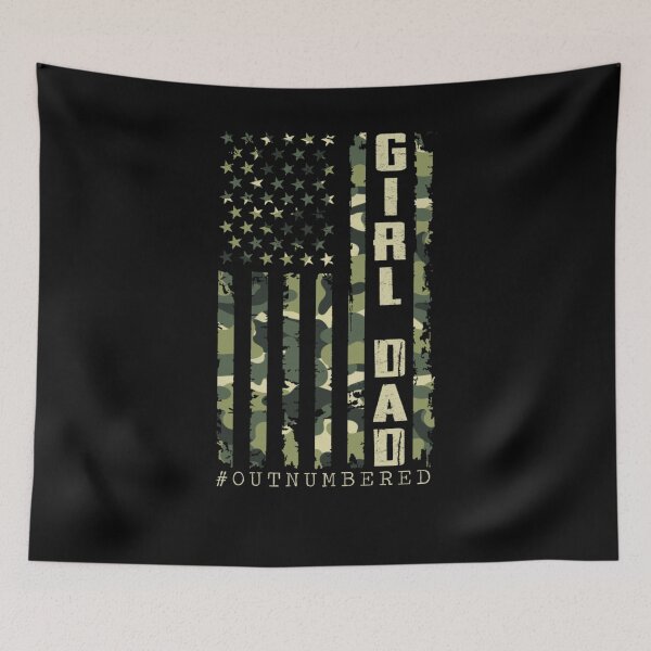 Item preview, Dad Of Girl Camo American Flag designed and sold by krystalRomanart.