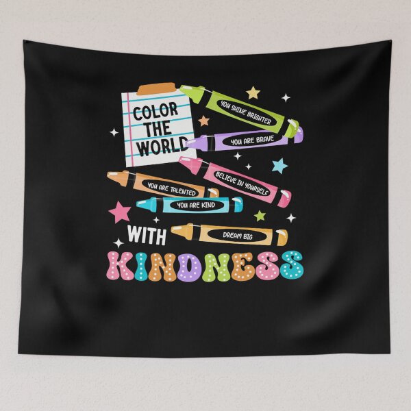 Item preview, Color The World With Kindness Crayon Positivity Teacher designed and sold by krystalRomanart.