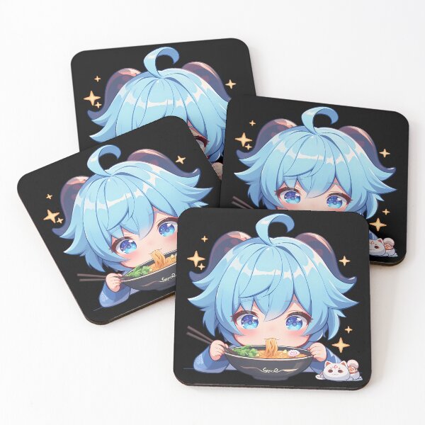 Item preview, Chongyun Genshin Impact Kawaii Chibi Ramen Cozy Bite designed and sold by mildaclairmo.
