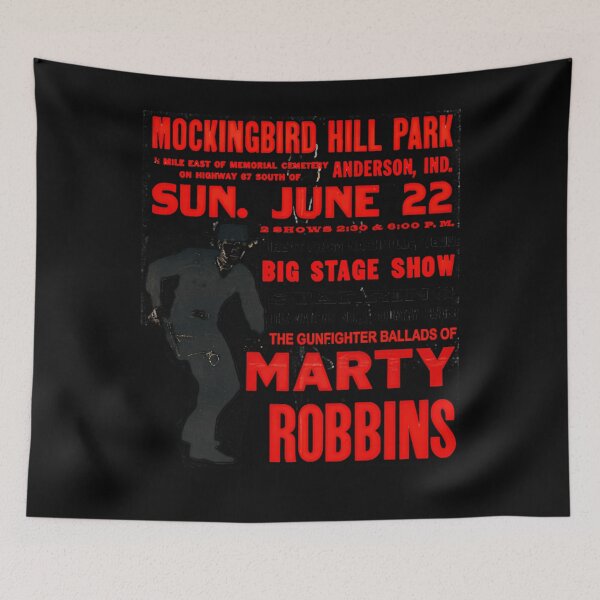 Item preview, Marty Robbins Concert Poster Classic Mockingbird Hill Pảk Sun June Gig Stage Show  designed and sold by Space75.
