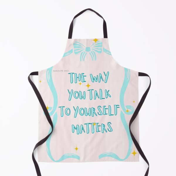 Item preview, The Way You Talk to Yourself Matters — Healing Quote in Aqua & Pink designed and sold by IndiGLOW4Me.