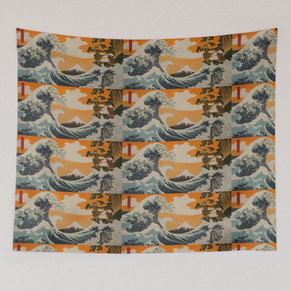 Item preview, Japanese Waves Painting designed and sold by Zion Lion .