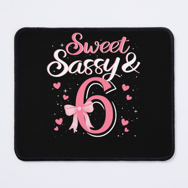 Item preview, Pink Sweet Sassy And 6th Six Bow Birthday designed and sold by krystalRomanart.