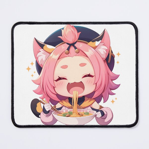 Item preview, Diona Genshin Impact Kawaii Chibi Ramen Cat Girl Charm designed and sold by mildaclairmo.