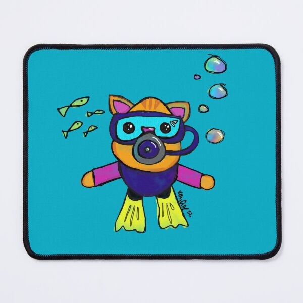 Item preview, Scuba Cat designed and sold by KellyAirhartStudios.