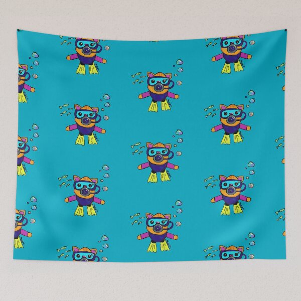 Item preview, Scuba Cat designed and sold by KellyAirhartStudios.