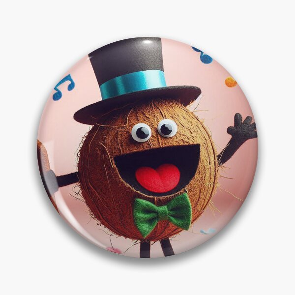 Item preview, Dapper Coconut – Singing Vaudeville Character Illustration designed and sold by DiamondSkyShirt.