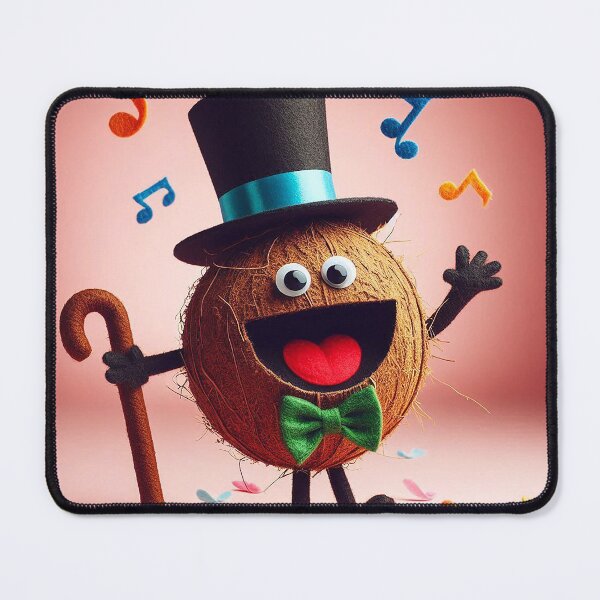 Item preview, Dapper Coconut – Singing Vaudeville Character Illustration designed and sold by DiamondSkyShirt.