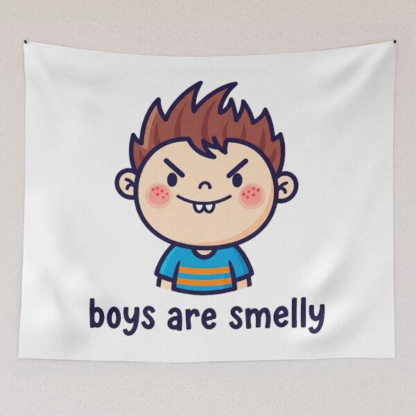 Item preview, Boys Are Smelly Cartoon Funny designed and sold by Pollock.